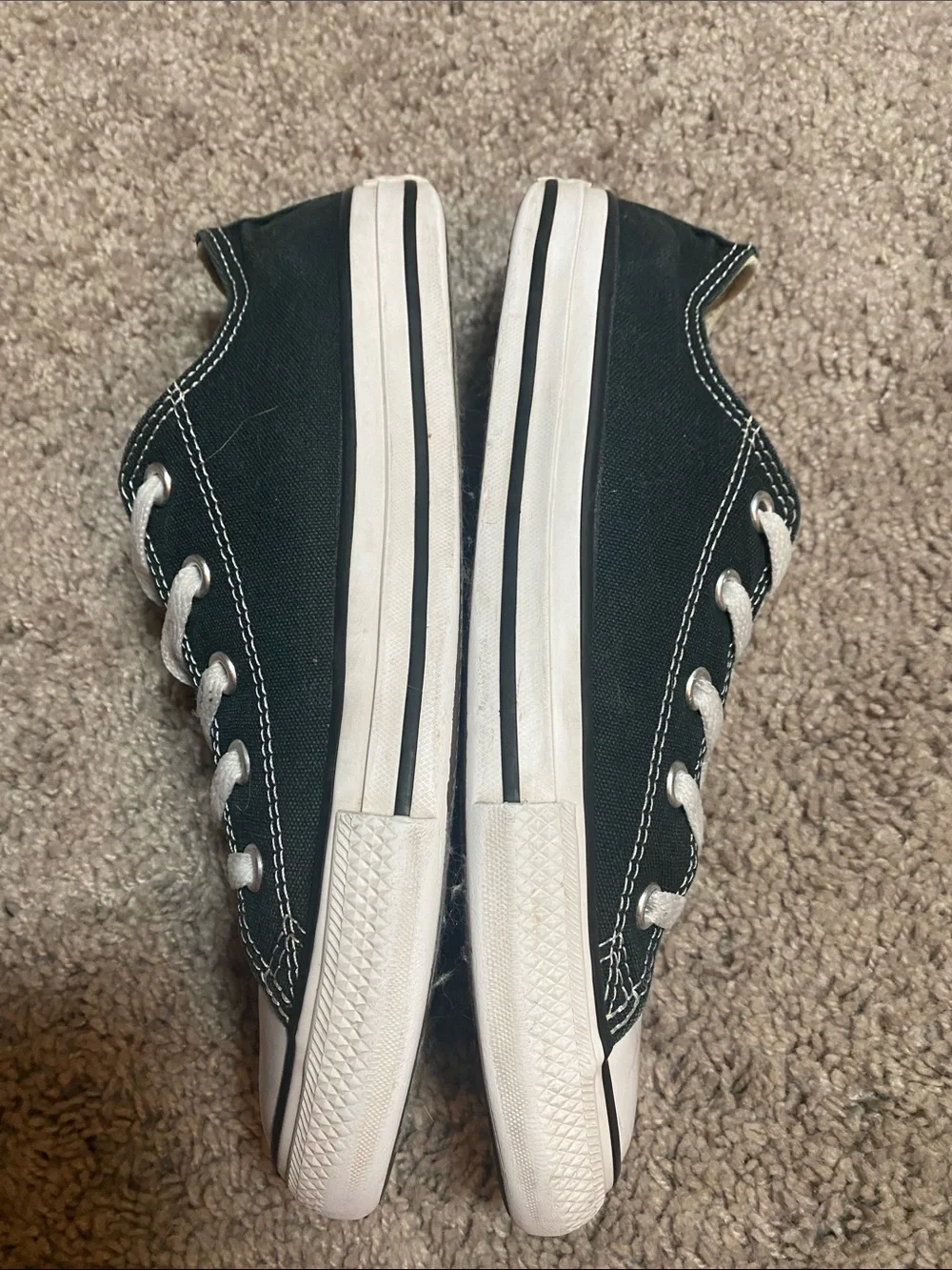 Converse All Star Chuck TaylorLow Top Canvas Sneakers - Black with White Accents
